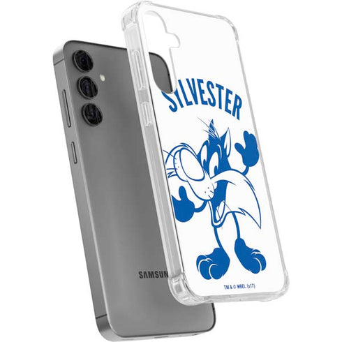 Looney Tunes Sylvester the Cat Big Head Galaxy S24 Plus Clear Case