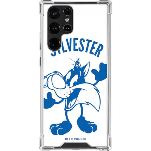 Looney Tunes Sylvester the Cat Big Head Galaxy S24 Ultra Clear Case