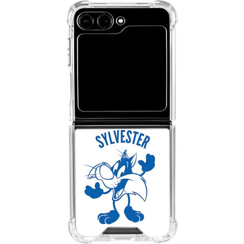 Looney Tunes Sylvester the Cat Big Head Galaxy Z Flip5 5G Clear Case