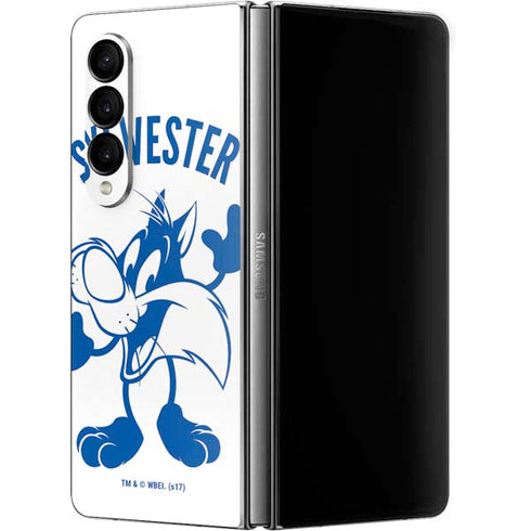 Looney Tunes Sylvester the Cat Big Head Galaxy Z Fold4 5G Skin