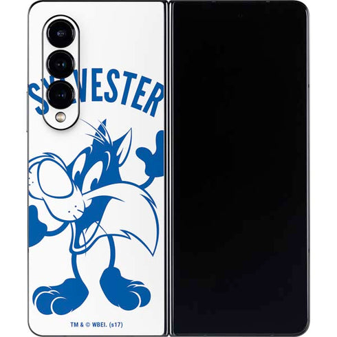 Looney Tunes Sylvester the Cat Big Head Galaxy Z Fold4 5G Skin