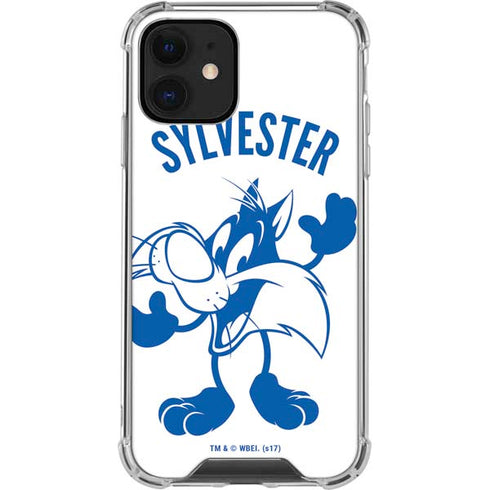Looney Tunes Sylvester the Cat Big Head iPhone 12 Clear Case