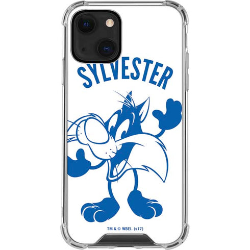 Looney Tunes Sylvester the Cat Big Head iPhone 14 Plus Clear Case