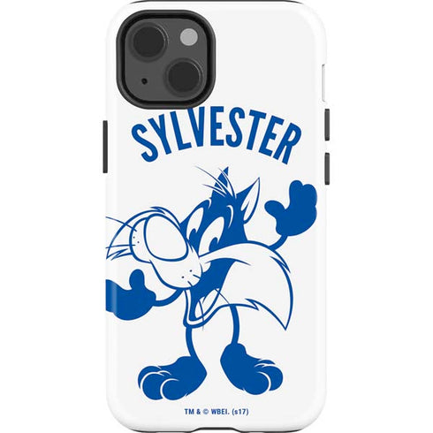 Looney Tunes Sylvester the Cat Big Head iPhone 14 Impact Case