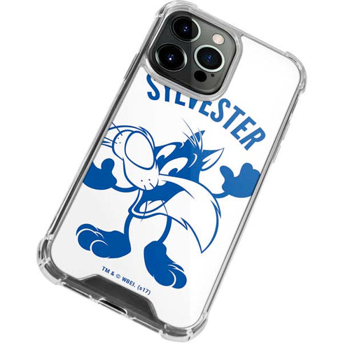Looney Tunes Sylvester the Cat Big Head iPhone 15 Pro Max Clear Case