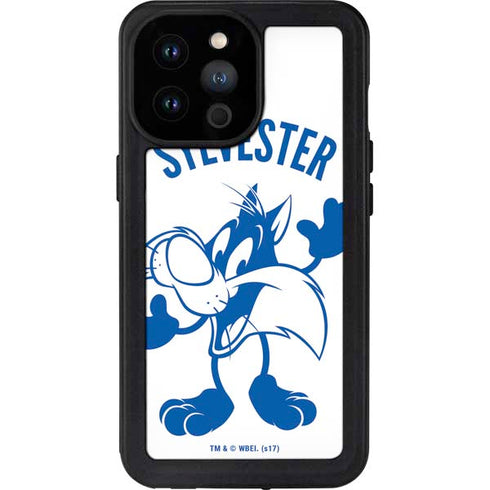 Looney Tunes Sylvester the Cat Big Head iPhone 14 Pro Max Waterproof Case