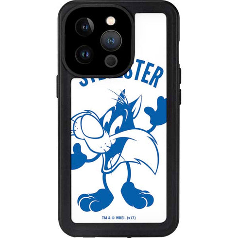 Looney Tunes Sylvester the Cat Big Head iPhone 14 Pro Waterproof Case