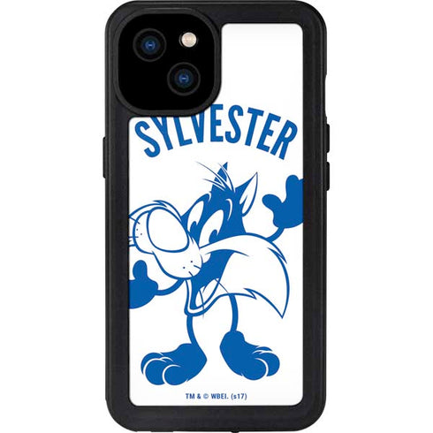 Looney Tunes Sylvester the Cat Big Head iPhone 15 Plus Waterproof Case