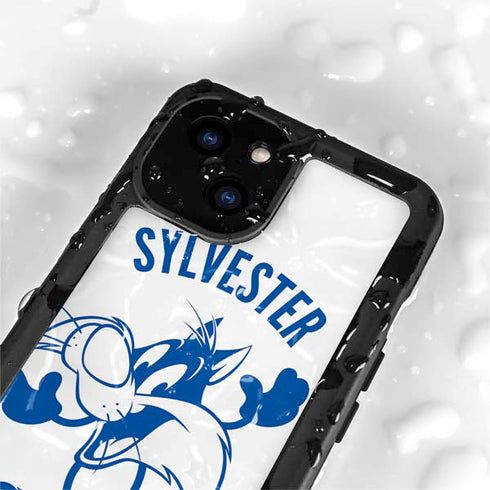 Looney Tunes Sylvester the Cat Big Head iPhone 15 Plus Waterproof Case