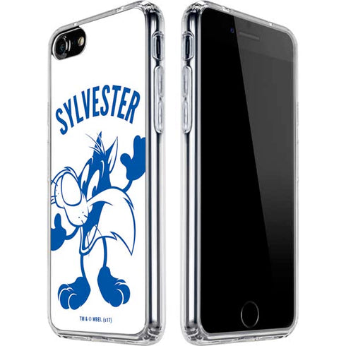 Looney Tunes Sylvester the Cat Big Head iPhone SE (2nd & 3rd Gen) Clear Case
