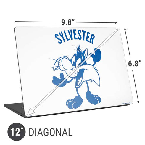 Looney Tunes Sylvester the Cat Big Head Universal Laptop 12in (9.8 x 6.8in) Skin