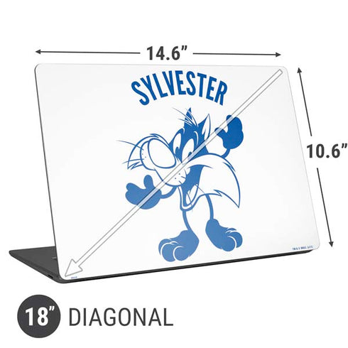 Looney Tunes Sylvester the Cat Big Head Universal Laptop 18in (14.6 x 10.6in) Skin