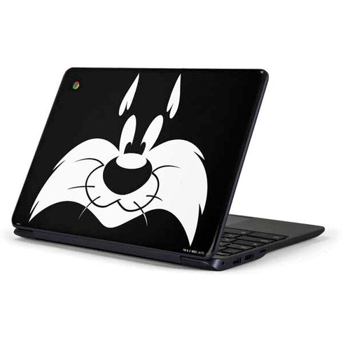 Looney Tunes Sylvester the Cat Black and White Samsung Chromebook Skin