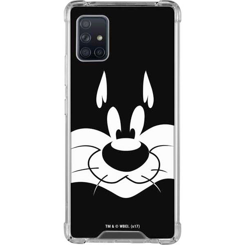 Looney Tunes Sylvester the Cat Black and White Galaxy A51 5G Clear Case