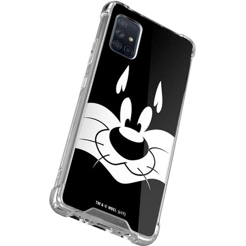 Looney Tunes Sylvester the Cat Black and White Galaxy A51 5G Clear Case