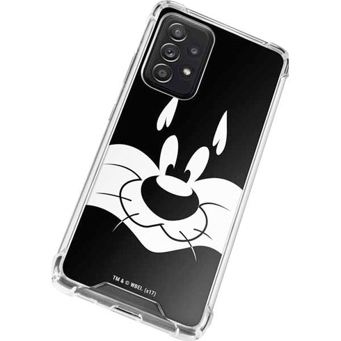 Looney Tunes Sylvester the Cat Black and White Galaxy A52 5G Clear Case