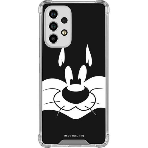 Looney Tunes Sylvester the Cat Black and White Galaxy A53 5G Clear Case