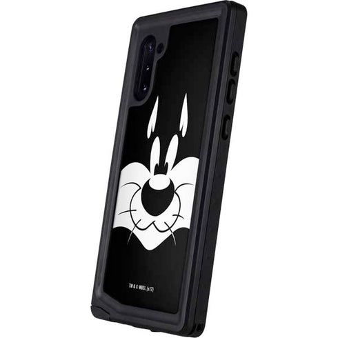Looney Tunes Sylvester the Cat Black and White Galaxy Note 10 Waterproof Case
