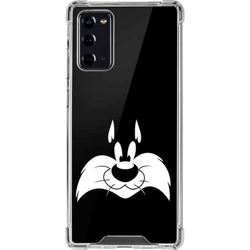Looney Tunes Sylvester the Cat Black and White Galaxy Note20 5G Clear Case