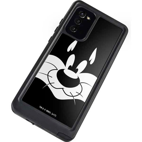 Looney Tunes Sylvester the Cat Black and White Galaxy Note20 5G Waterproof Case