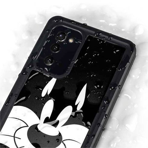 Looney Tunes Sylvester the Cat Black and White Galaxy Note20 5G Waterproof Case