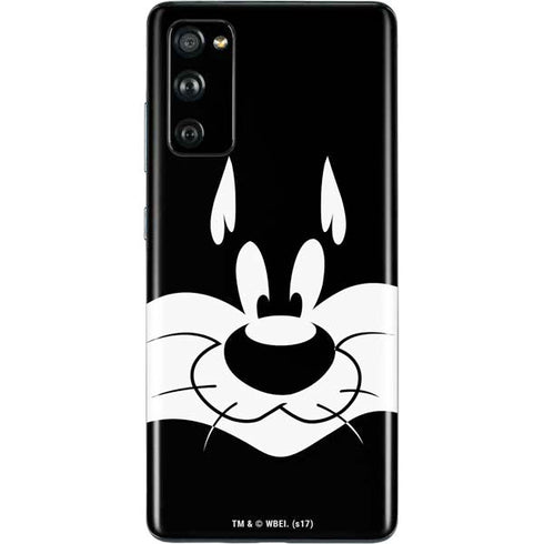 Looney Tunes Sylvester the Cat Black and White Galaxy S20 Fan Edition Skin