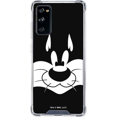 Looney Tunes Sylvester the Cat Black and White Galaxy S20 FE Clear Case