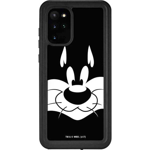 Looney Tunes Sylvester the Cat Black and White Galaxy S20 Plus Waterproof Case