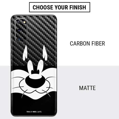 Looney Tunes Sylvester the Cat Black and White Galaxy S20 Skin