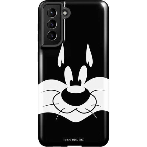 Looney Tunes Sylvester the Cat Black and White Galaxy S21 Plus 5G Pro Case