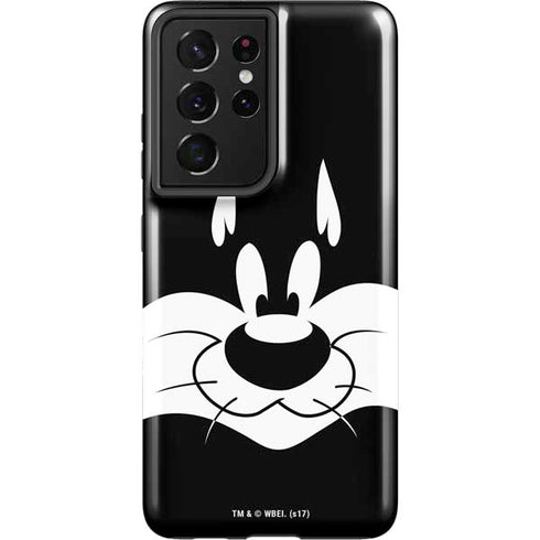 Looney Tunes Sylvester the Cat Black and White Galaxy S21 Ultra 5G Pro Case