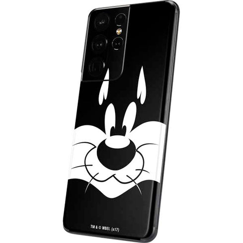 Looney Tunes Sylvester the Cat Black and White Galaxy S21 Ultra 5G Skin