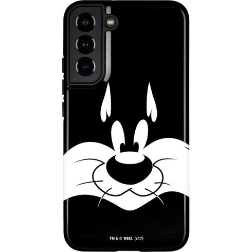 Looney Tunes Sylvester the Cat Black and White Galaxy S22 Plus Pro Case