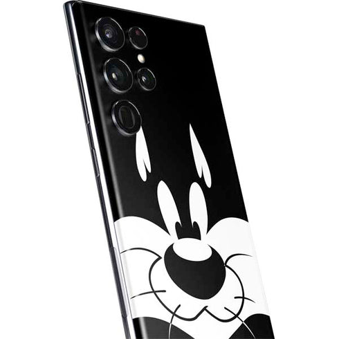 Looney Tunes Sylvester the Cat Black and White Galaxy S22 Ultra Skin
