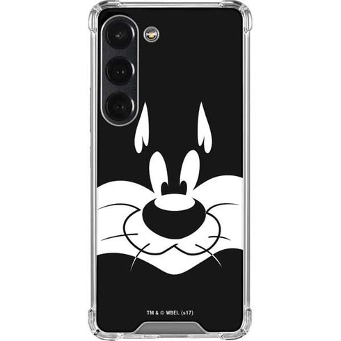 Looney Tunes Sylvester the Cat Black and White Galaxy S23 Clear Case