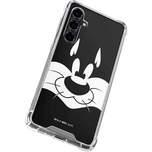 Looney Tunes Sylvester the Cat Black and White Galaxy S23 FE Clear Case