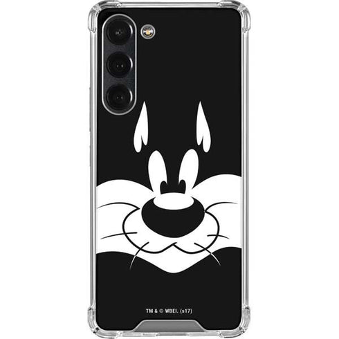 Looney Tunes Sylvester the Cat Black and White Galaxy S23 Plus Clear Case