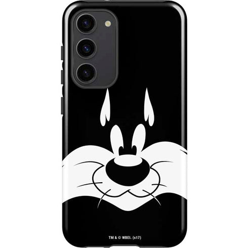 Looney Tunes Sylvester the Cat Black and White Galaxy S23 Plus Pro Case
