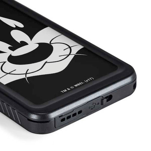 Looney Tunes Sylvester the Cat Black and White Galaxy S23 Plus Waterproof Case