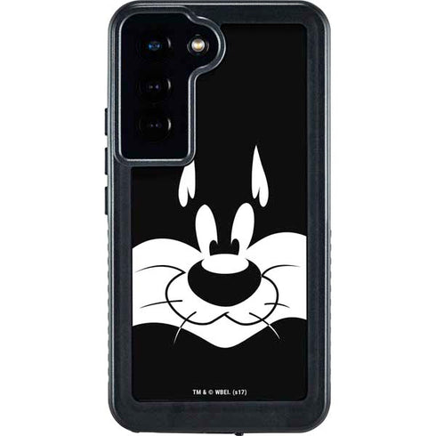 Looney Tunes Sylvester the Cat Black and White Galaxy S23 Waterproof Case