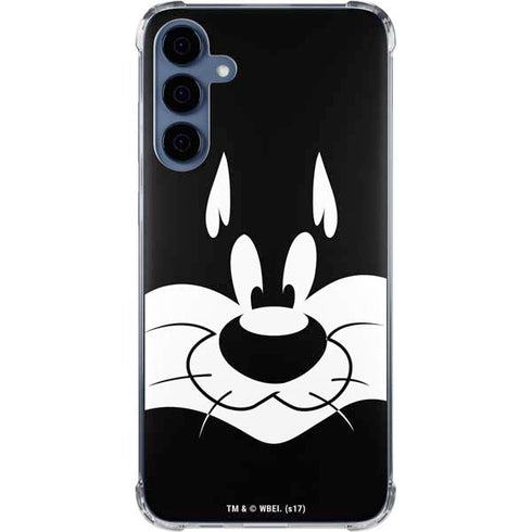 Looney Tunes Sylvester the Cat Black and White Galaxy S24 Clear Case