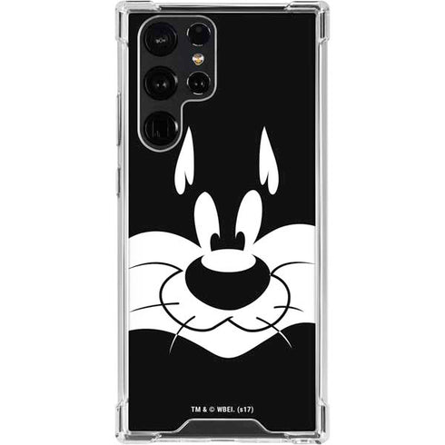 Looney Tunes Sylvester the Cat Black and White Galaxy S24 Ultra Clear Case