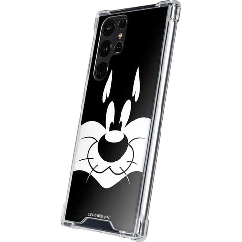 Looney Tunes Sylvester the Cat Black and White Galaxy S24 Ultra Clear Case