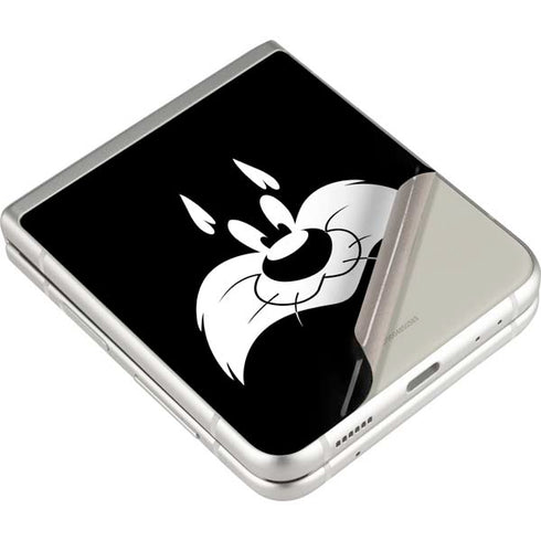Looney Tunes Sylvester the Cat Black and White Galaxy Z Flip3 5G Skin