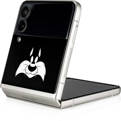 Looney Tunes Sylvester the Cat Black and White Galaxy Z Flip4 5G Skin