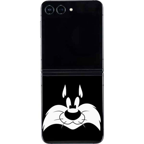 Looney Tunes Sylvester the Cat Black and White Galaxy Z Flip5 5G Skin