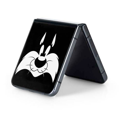 Looney Tunes Sylvester the Cat Black and White Galaxy Z Flip5 5G Skin