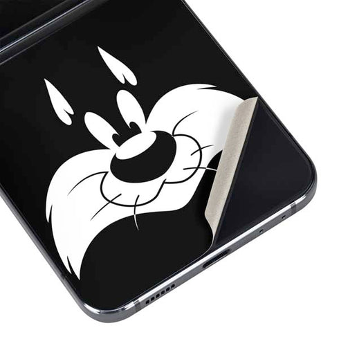 Looney Tunes Sylvester the Cat Black and White Galaxy Z Flip5 5G Skin