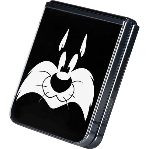 Looney Tunes Sylvester the Cat Black and White Galaxy Z Flip5 5G Skin