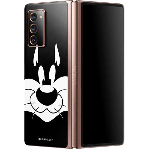 Looney Tunes Sylvester the Cat Black and White Galaxy Z Fold2 5G Skin
